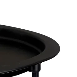 Mesa de centro redonda negra de metal 47cm