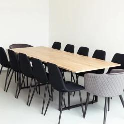 Mesa de comedor ALIAJ extensible de mdf y metal