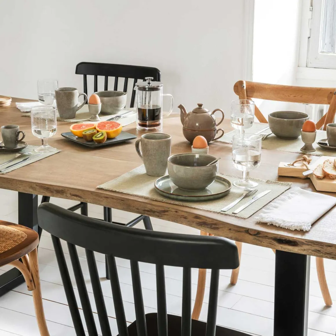 Mesa De Comedor Skidal Madera 200x76x106