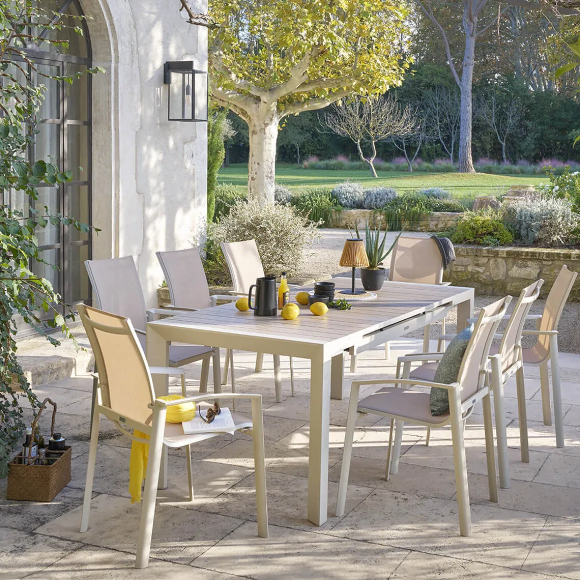 Mesa extensible automática ÉVASION lin y argile