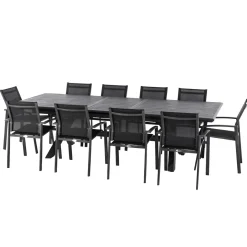 Mesa extensible AXIOME gris ardósia 220-279cm