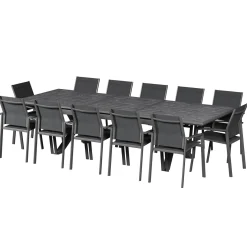 Mesa extensible AXIOME gris ardósia 250-330cm