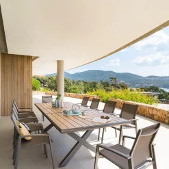 Mesa extensible AXIOME praline y honey 220-279cm