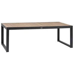 Mesa extensible CORVO de aluminio y madera acacia