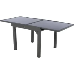 Mesa extensible PIAZZA gris graphite 90-180cm