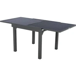 Mesa extensible PIAZZA gris graphite 90-180cm