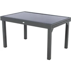 Mesa extensible PIAZZA gris graphite 135-270cm