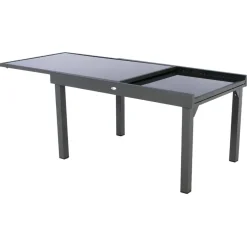 Mesa extensible PIAZZA gris graphite 135-270cm