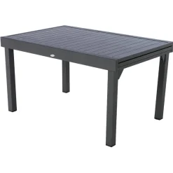 Mesa extensible PIAZZA gris graphite 135-270cm
