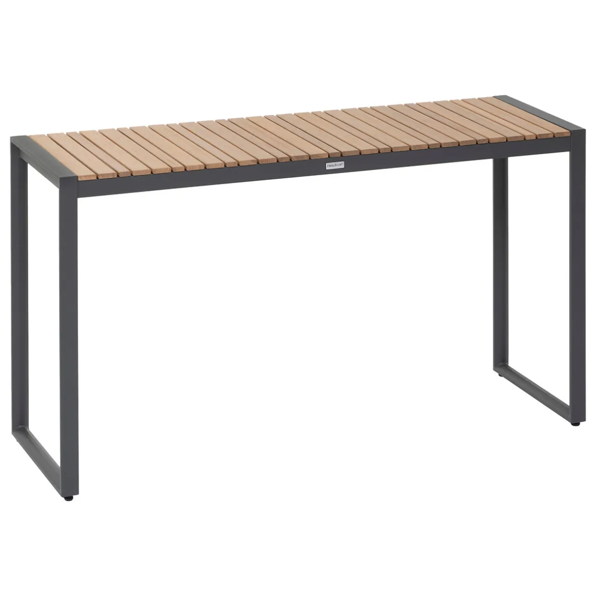 Mesa LENSIA de aluminio y madera eucalipto
