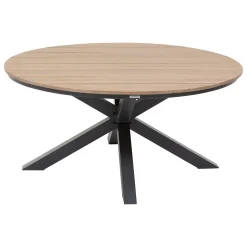 Mesa ORIENGO redonda graphite de madera acacia