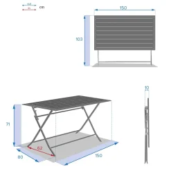 Mesa plegable AZUA argile
