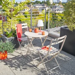 Mesa plegable GREENSBORO redonda argile