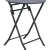 Mesa plegable GREENSBORO redonda gris