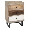 Mesita De Noche 3 Cajones Koval 49x33x73