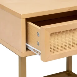 Mesita De Noche Rayo Beige 45x35x50Cm