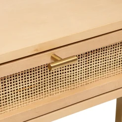 Mesita De Noche Rayo Beige 45x35x50Cm