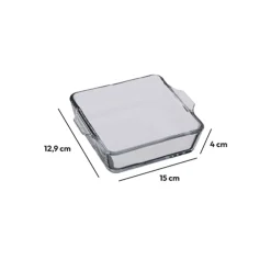 Mini Fuente De Vidrio Cuad. 15Cm