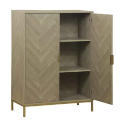 Mueble auxiliar alto CHEVRON beige mdf c/2 puertas