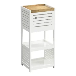 Mueble bajo wc con 1 puerta y cajón RIO blanco