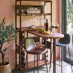 Mueble bar BOCCA con botellero y tapa removible