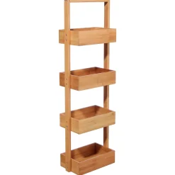 Mueble De Bambú 4 Estantes 28x15x88Cm