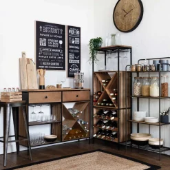 Mueble De Bar Bakos Con Botellero 160cm