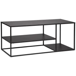 Mueble De Tv De Metálico Negro 120x50x50Cm