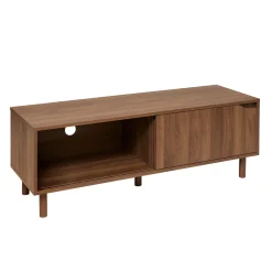 Mueble de TV SLIDY marrón de mdf con 2 puertas