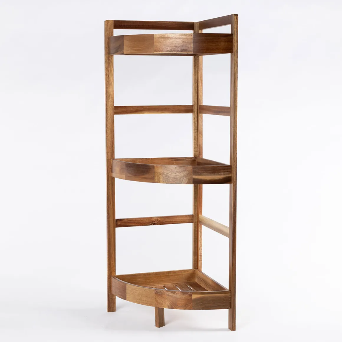 Mueble esquinero de baño con 3 estantes