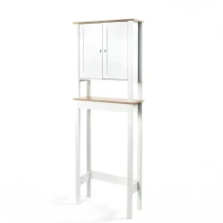 Mueble para baño wc DENVER blanco y marrón 173cm