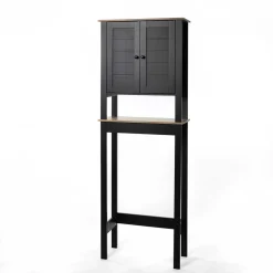 Mueble para baño wc ROMA negro y marrón 173cm