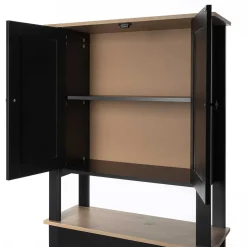 Mueble para baño wc ROMA negro y marrón 173cm