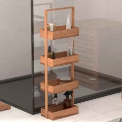 Mueble wc de madera de acacia 88cm