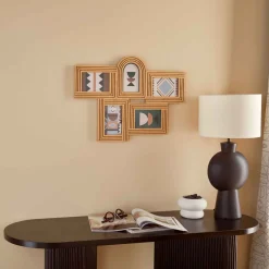 Multimarco para 5 fotos OLIVIA marrón de mdf