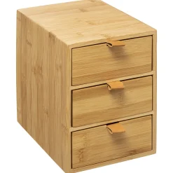 Organizador Bambú C/3 Cajones 20x15x21Cm