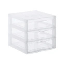 Organizador C/3 Cajones A5 Transparente