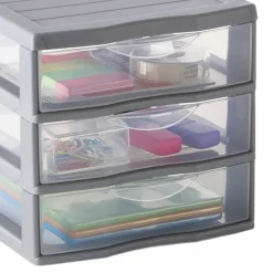 Organizador C/3 Cajones A5 Transparente