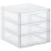 Organizador C/3 Cajones A6 Transparente