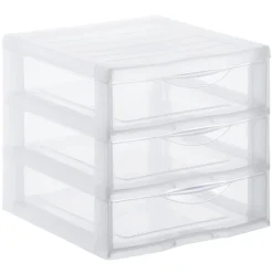 Organizador C/3 Cajones A6 Transparente