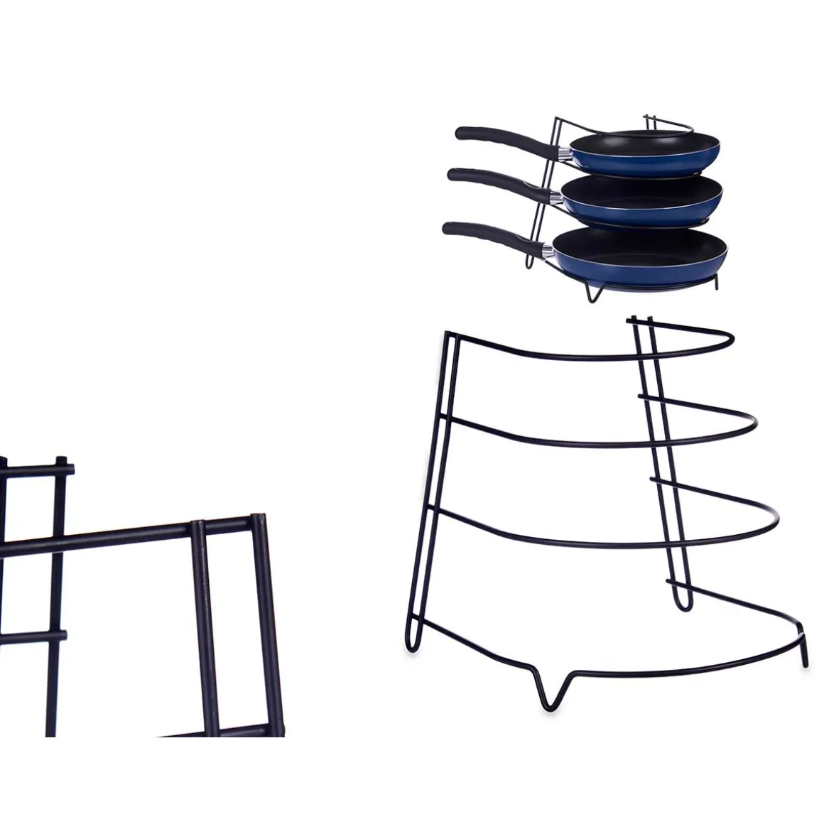 Organizador Para Sartenes Negro Metálico