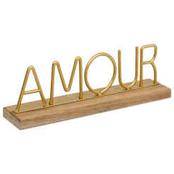 Palabra decorativa amour dorada