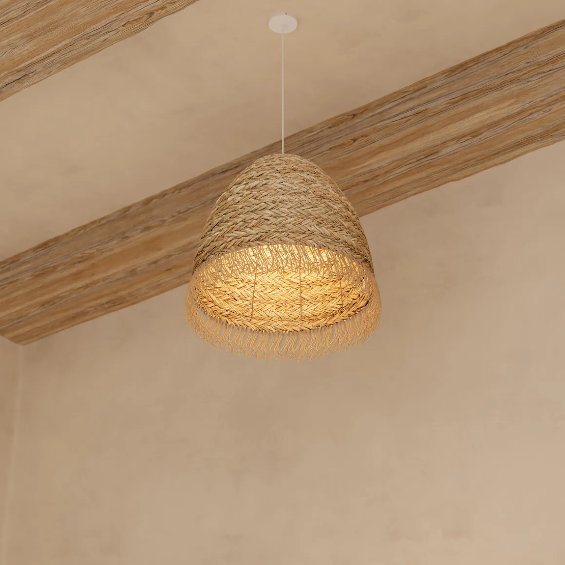 Pantalla De Rafia Beige Hania