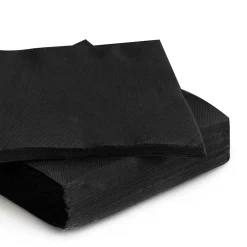 Paquete de 30 servilletas negro 38x38Cm