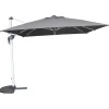 Parasol EQUADOR gris ardósia con led 3x3m