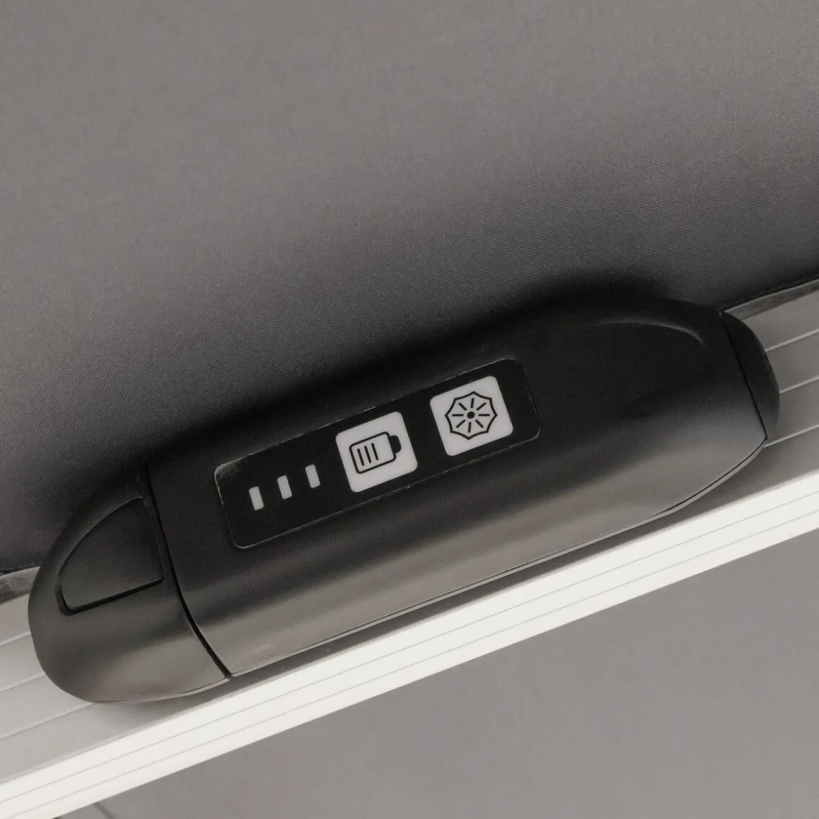 Parasol EQUADOR gris ardósia con led 3x3m