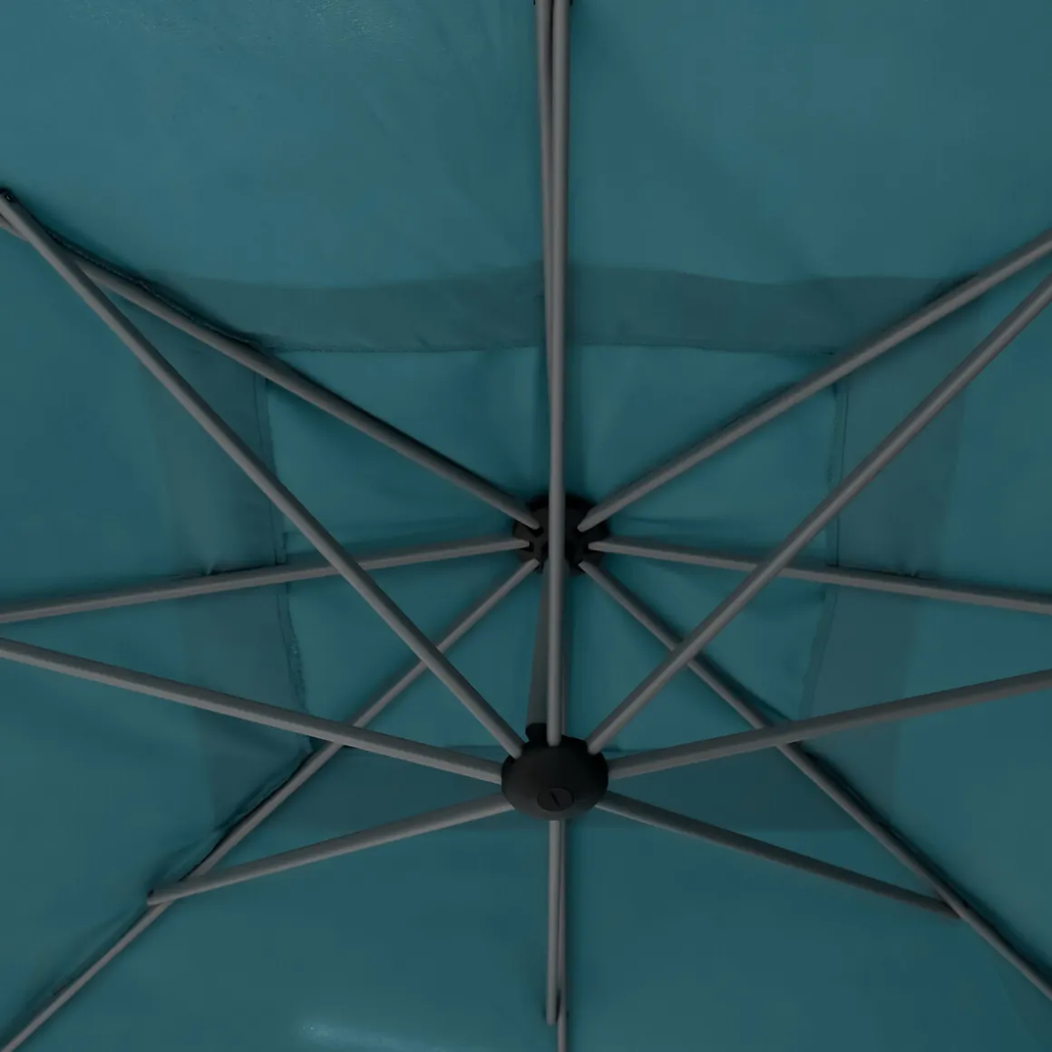 Parasol excéntrico MANOA azul canard 2.5x2.5m