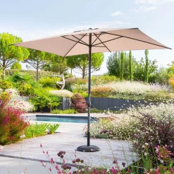 Parasol LOOMPA gris pardo 2x3m