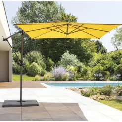 Parasol MANOA excéntrico mostaza 2,5x2,5m