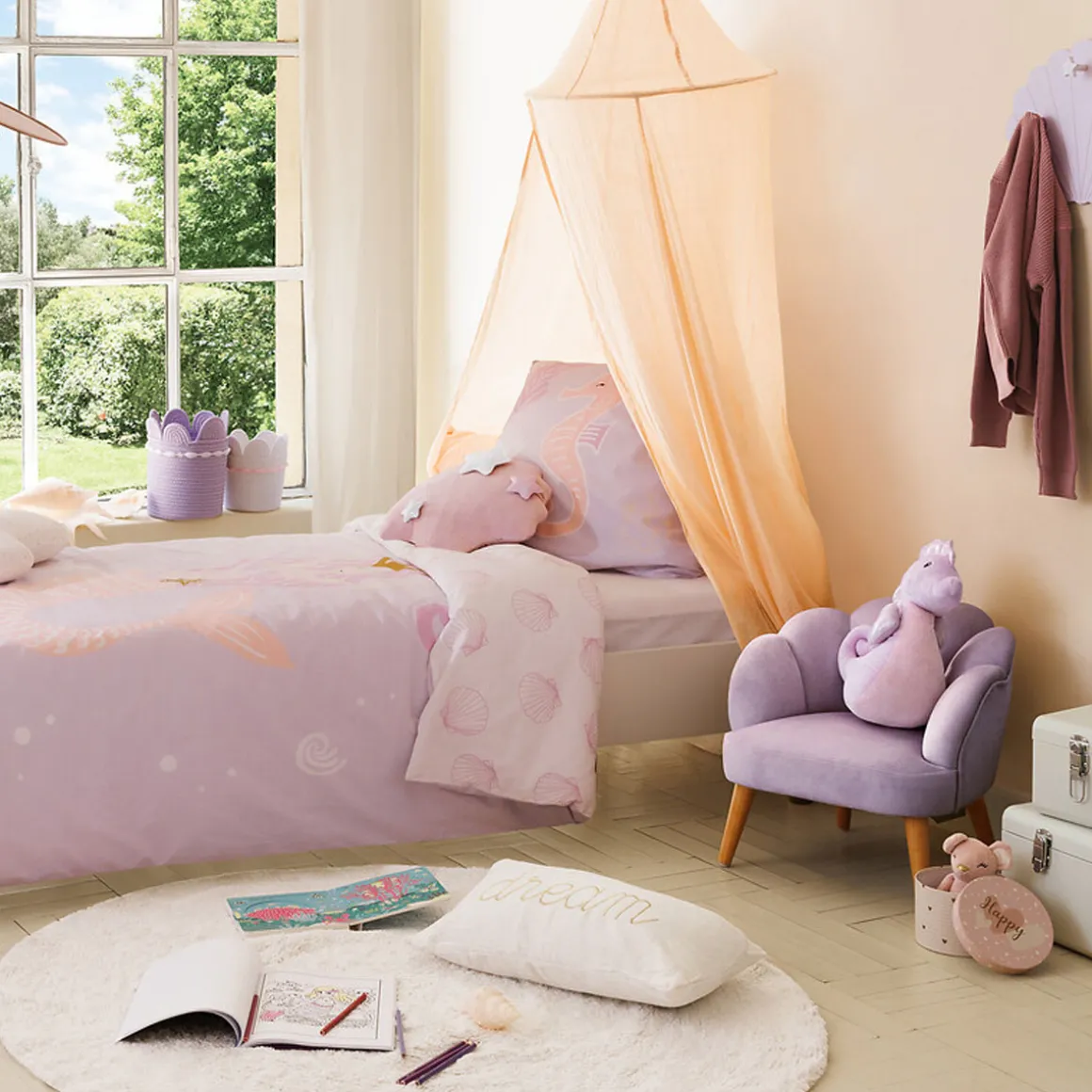 Peluche Naia Caballito De Mar Rosa